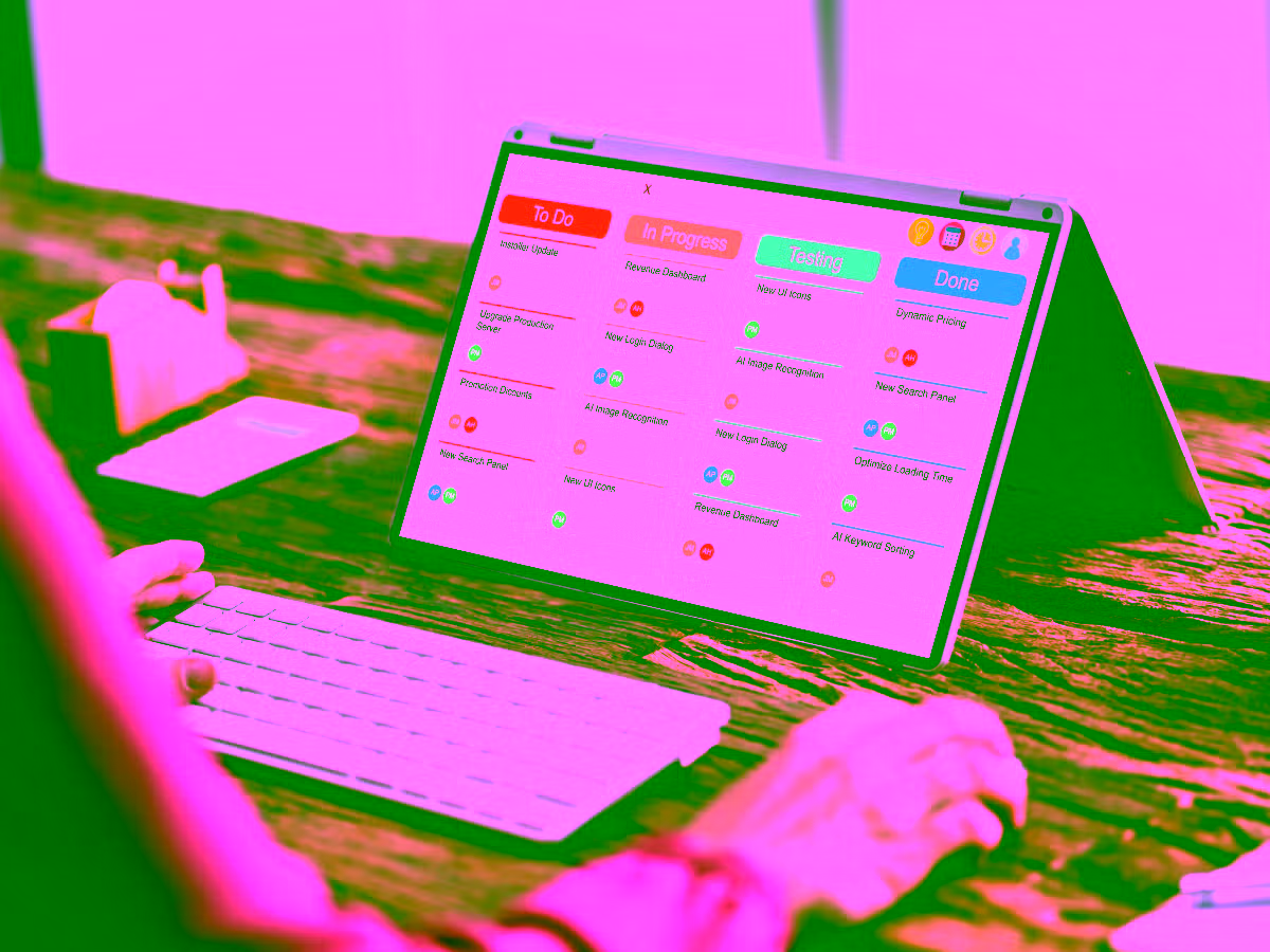 Delivery planning board used to coordinate digital transformation work